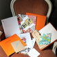 Hermès coffret collector "La Soie" set documentaire comprenant 7 fascicules