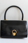 Hermès sac à main modèle ring en box noir