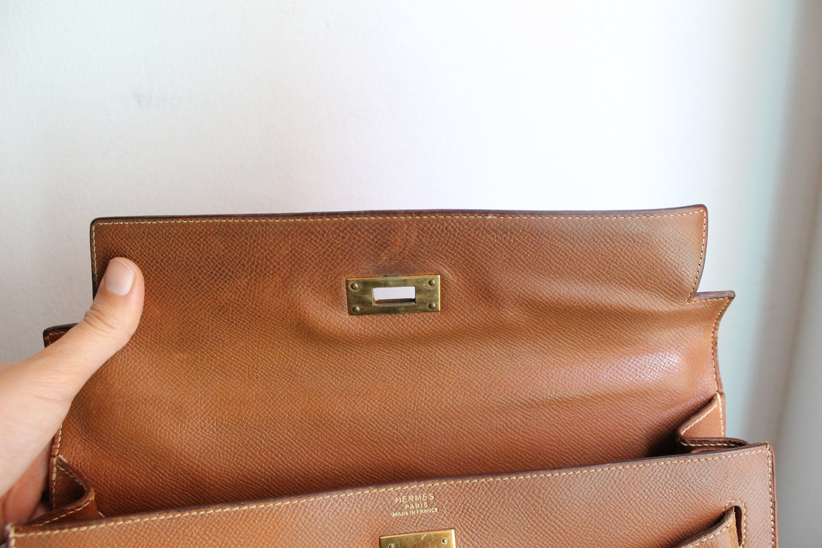 Hermès sac à main modèle Kelly Sellier 32 epsom gold
