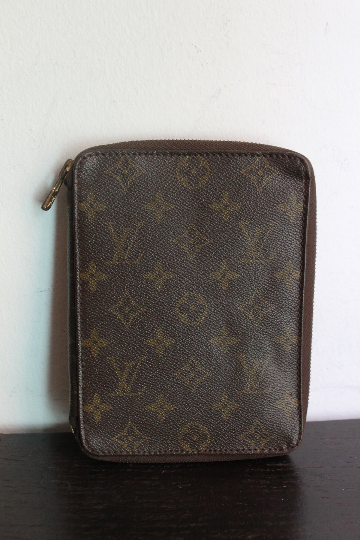 Louis Vuitton protège-cahier vintage en toile monogram et cuir came