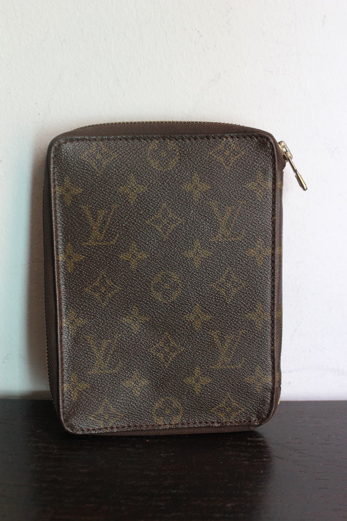 Louis Vuitton protège-cahier vintage en toile monogram et cuir came