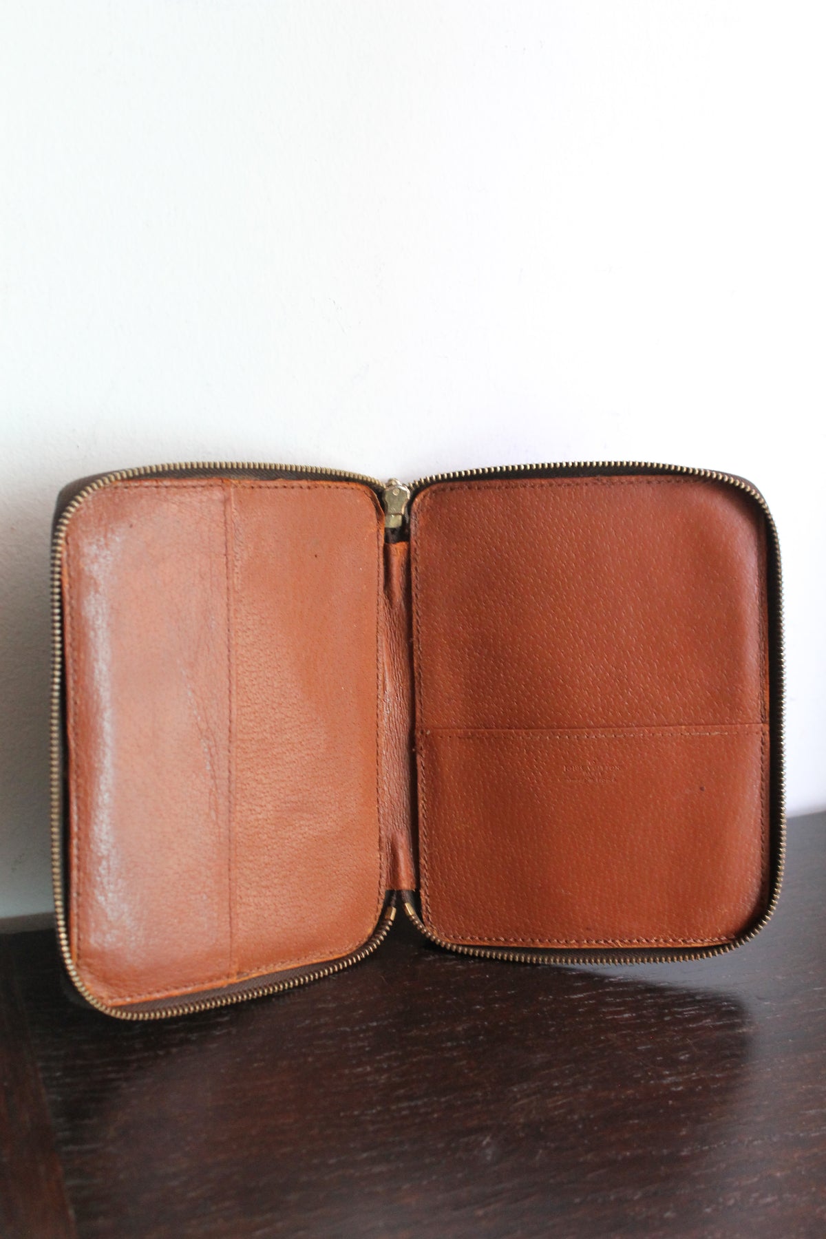 Louis Vuitton protège-cahier vintage en toile monogram et cuir came