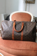 Louis Vuitton sac de voyage Keepall 45 en toile monogram et cuir