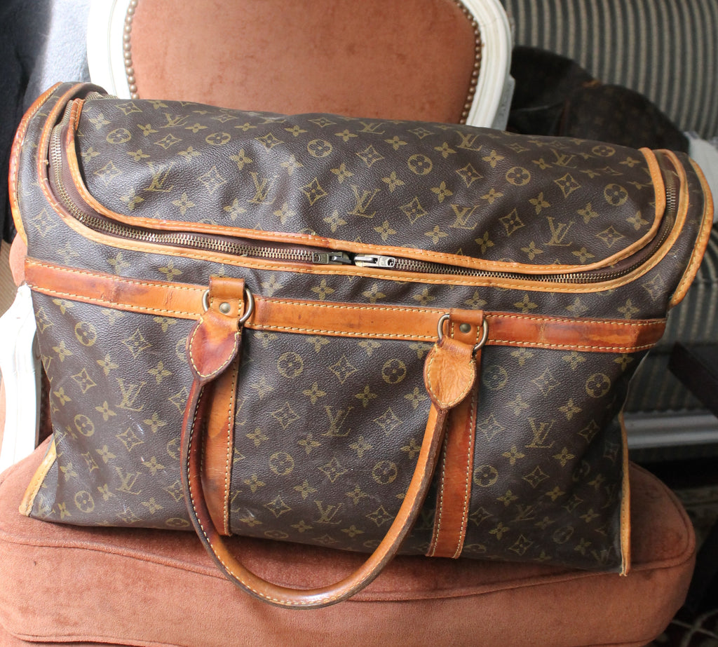 Louis Vuitton sac de voyage vintage en toile monogram et cuir camel