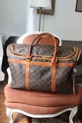 Louis Vuitton sac de voyage vintage en toile monogram et cuir camel