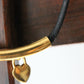 Hermès collier à breloque coeur cadenas plaqué or
