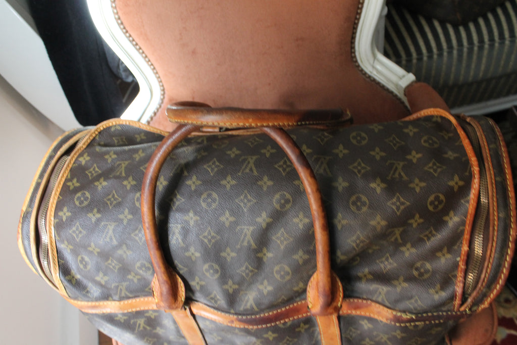 Louis Vuitton sac de voyage vintage en toile monogram et cuir camel