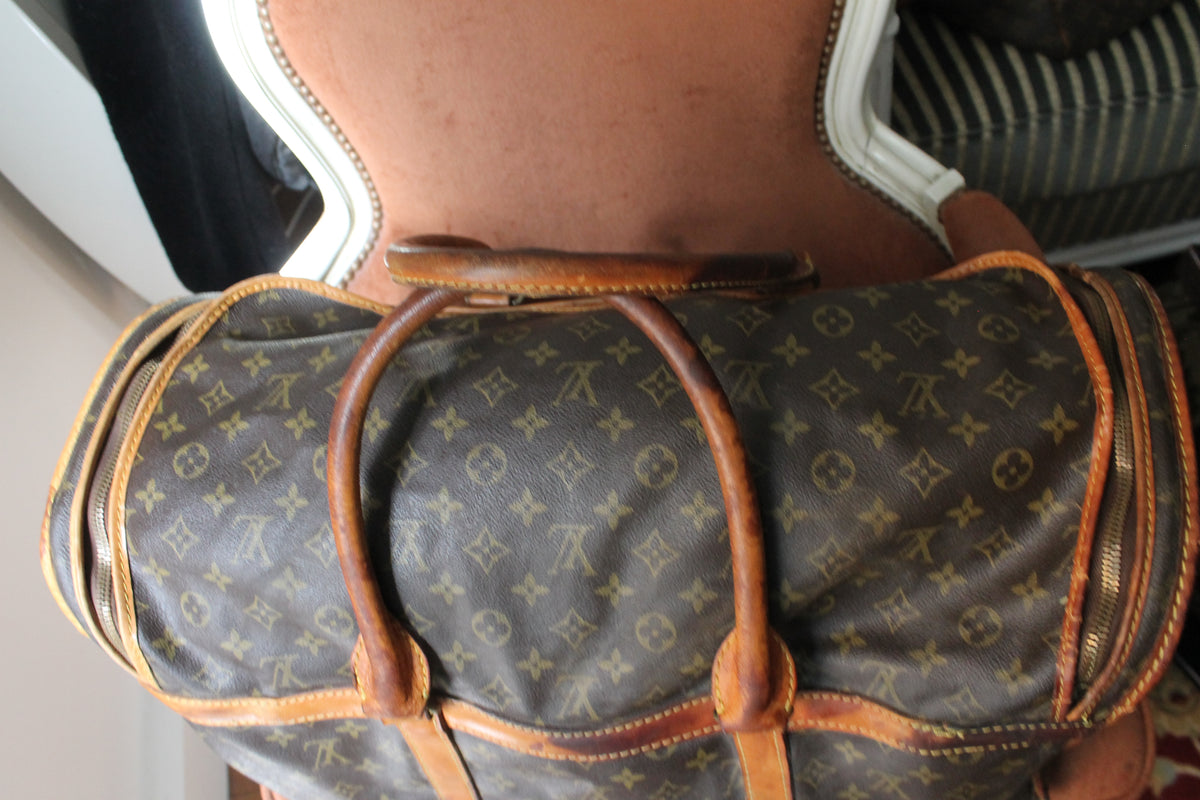 Louis Vuitton sac de voyage vintage en toile monogram et cuir camel