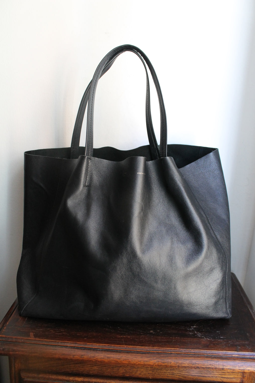 Céline sac cabas en cuir noir