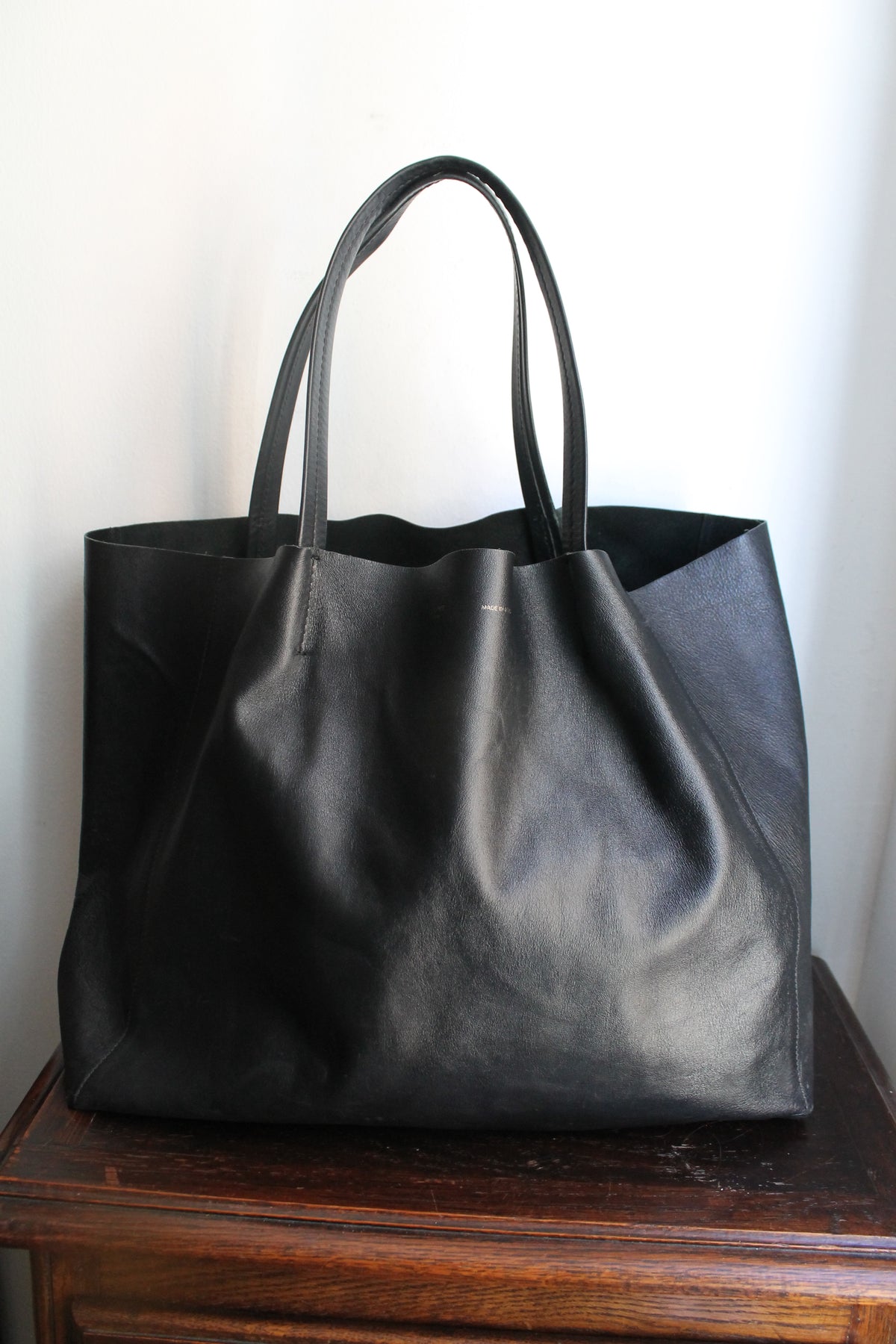 Céline sac cabas en cuir noir