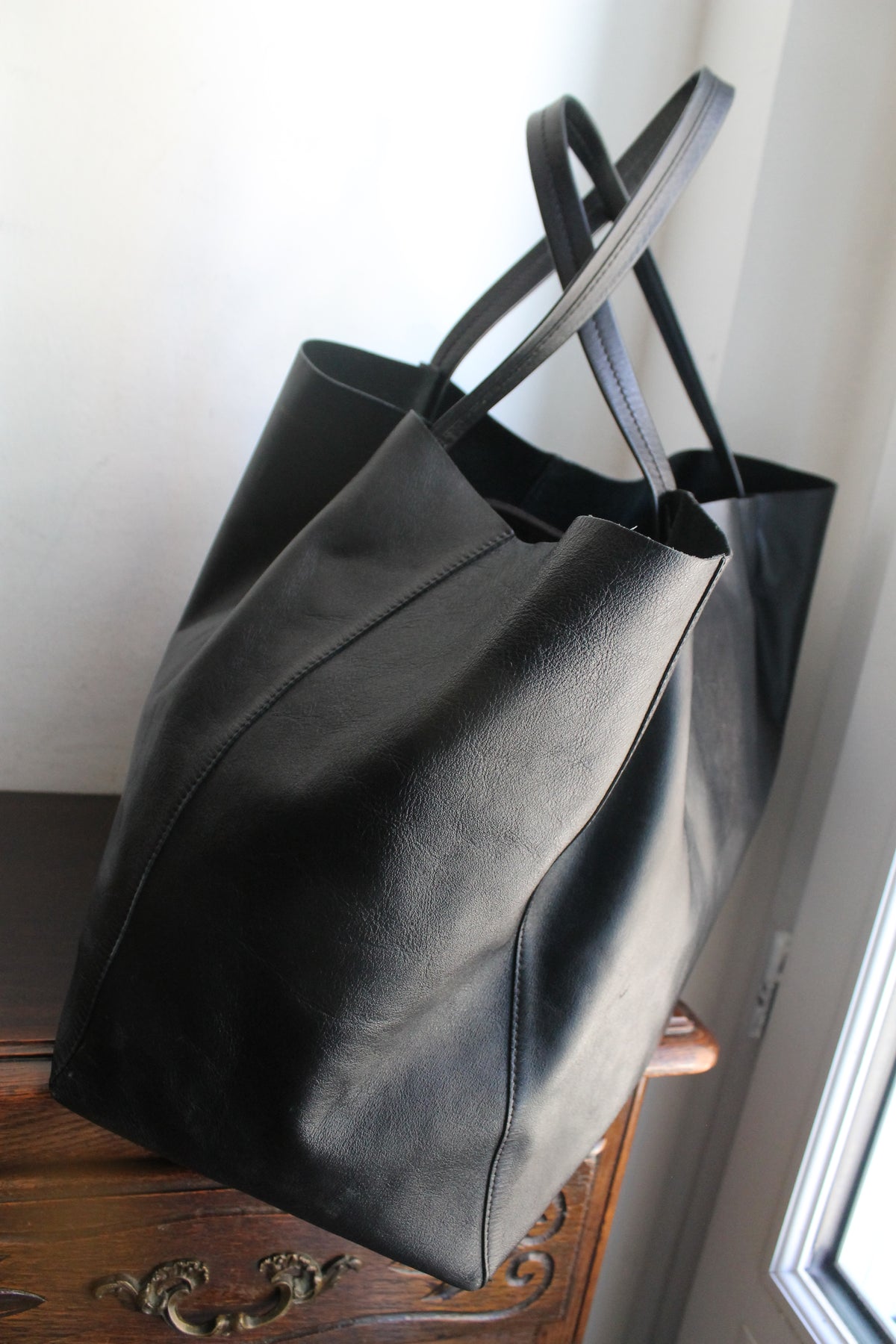 Céline sac cabas en cuir noir