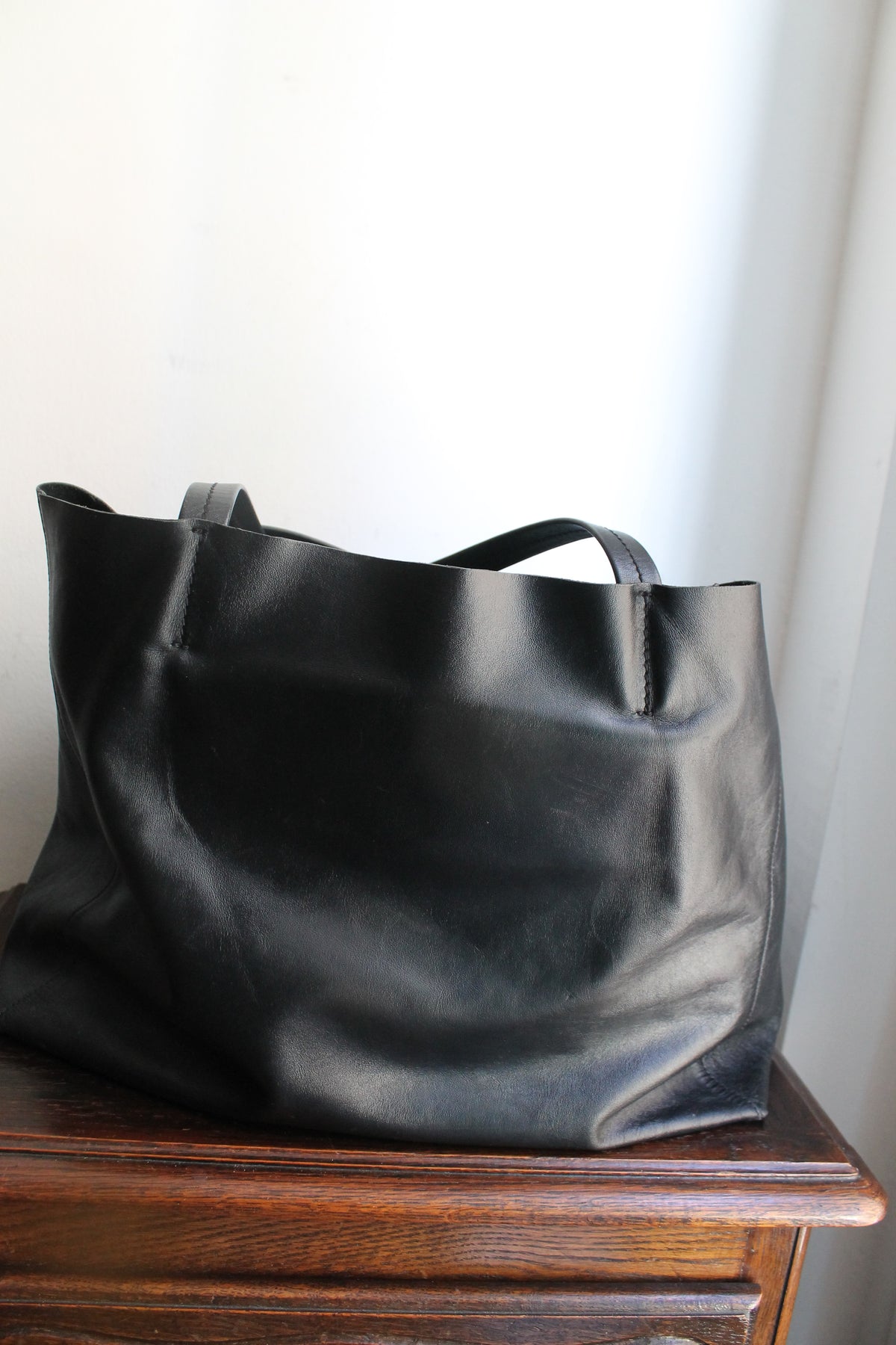 Céline sac cabas en cuir noir