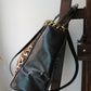 Dior sac à main Lady Dior en cuir verni et fausse fourrure léopard