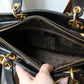 Dior sac à main Lady Dior en cuir verni et fausse fourrure léopard