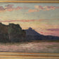 Marius Reynaud (1860 - 1935) "Littoral algérien au coucher de soleil" huile sur bois