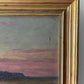 Marius Reynaud (1860 - 1935) "Littoral algérien au coucher de soleil" huile sur bois