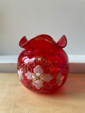 Vase Legras modèle mérovée rouge grenadine fin XIXe siècle