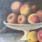 Peinture "Pommes dans une coupelle" signée G.Godinet