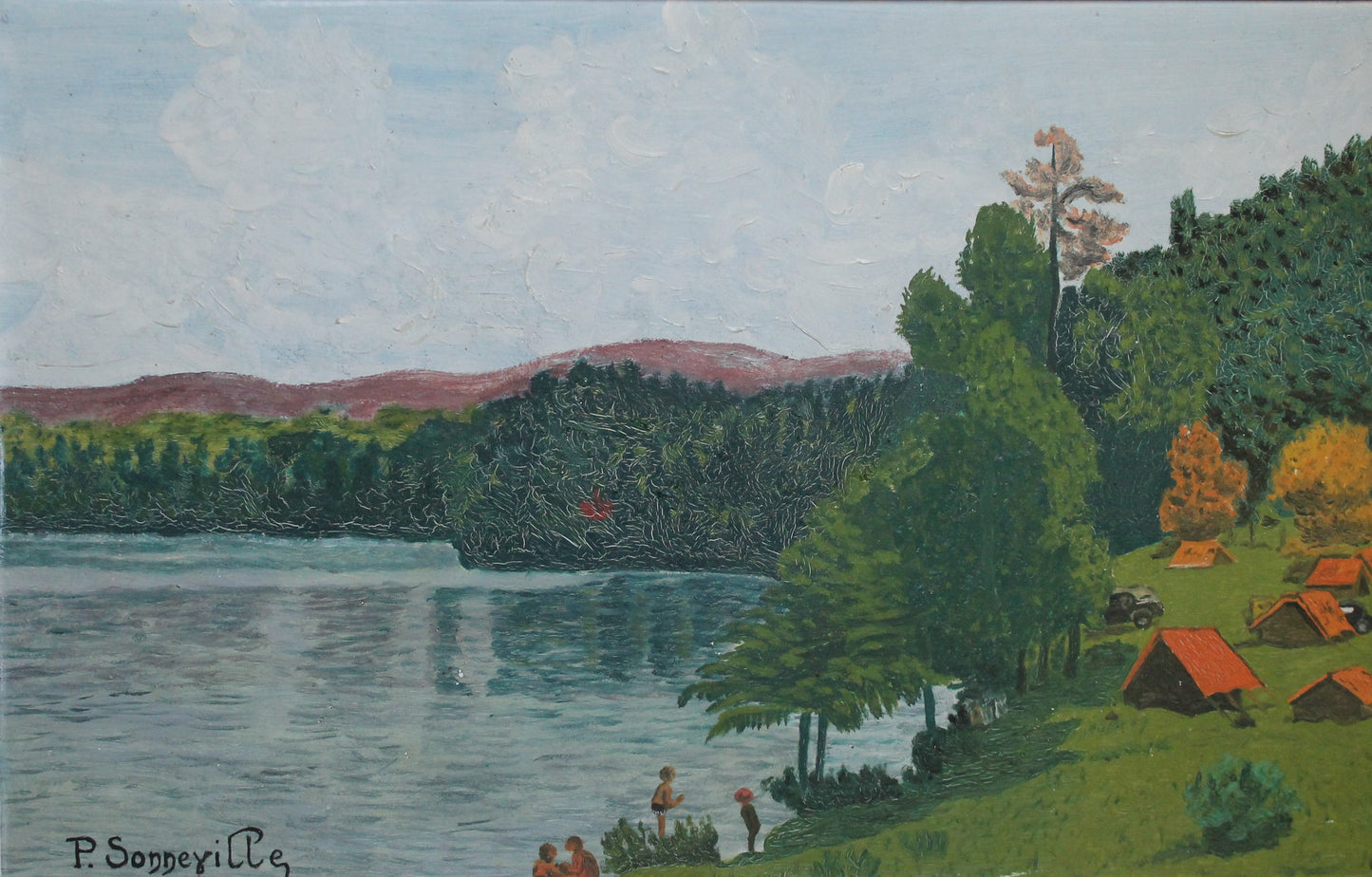 P. Sonneville "des vacances au lac"