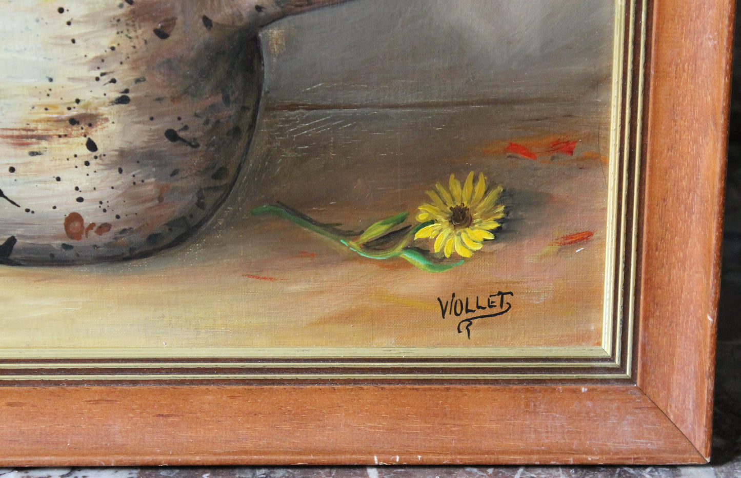 Viollet F. "Bouquet de fleurs jaunes"