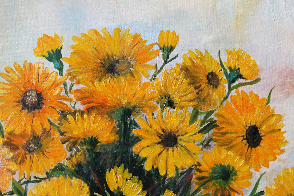 Viollet F. "Bouquet of yellow flowers"
