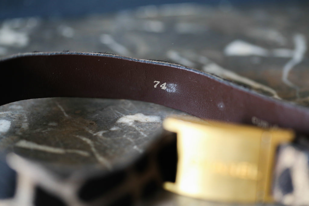 Chanel ceinture taille haute en cuir