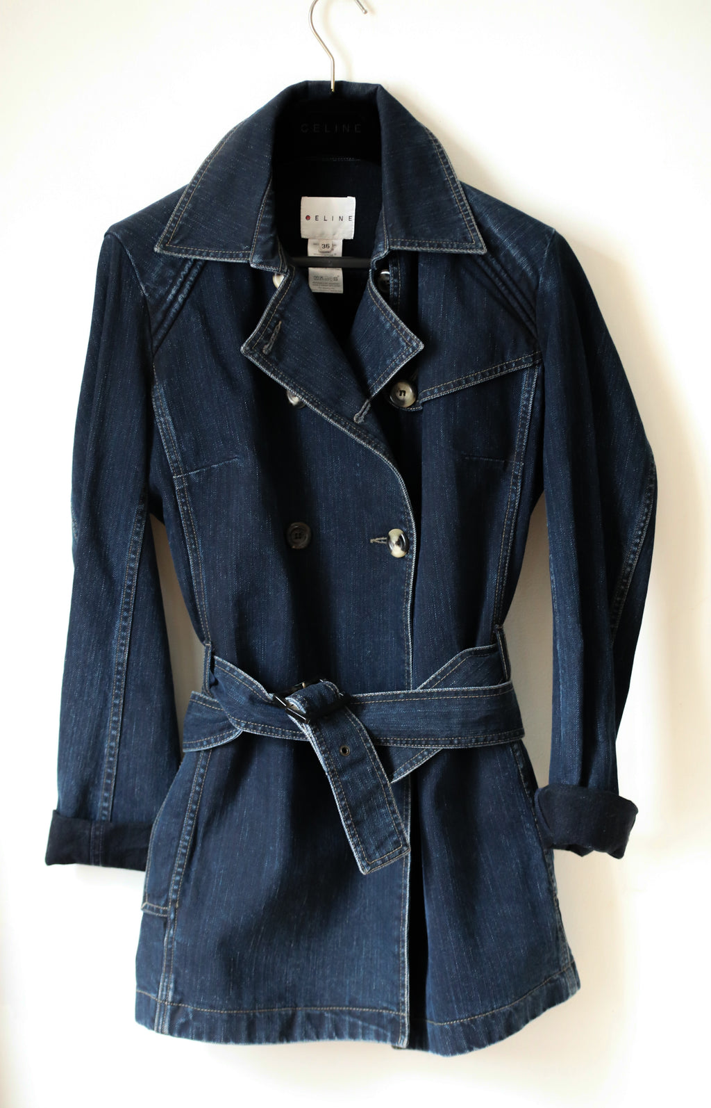 Céline veste en jean longue