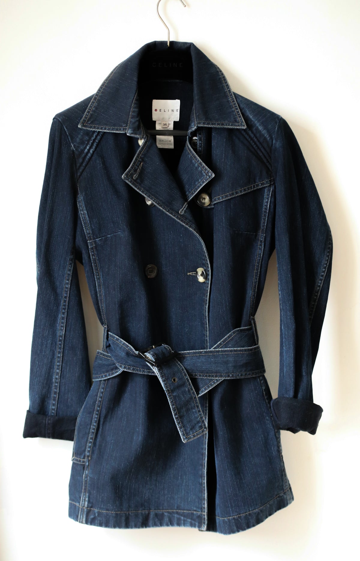 Céline veste en jean longue