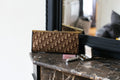 Pochette vintage en toile et cuir Dior oblique