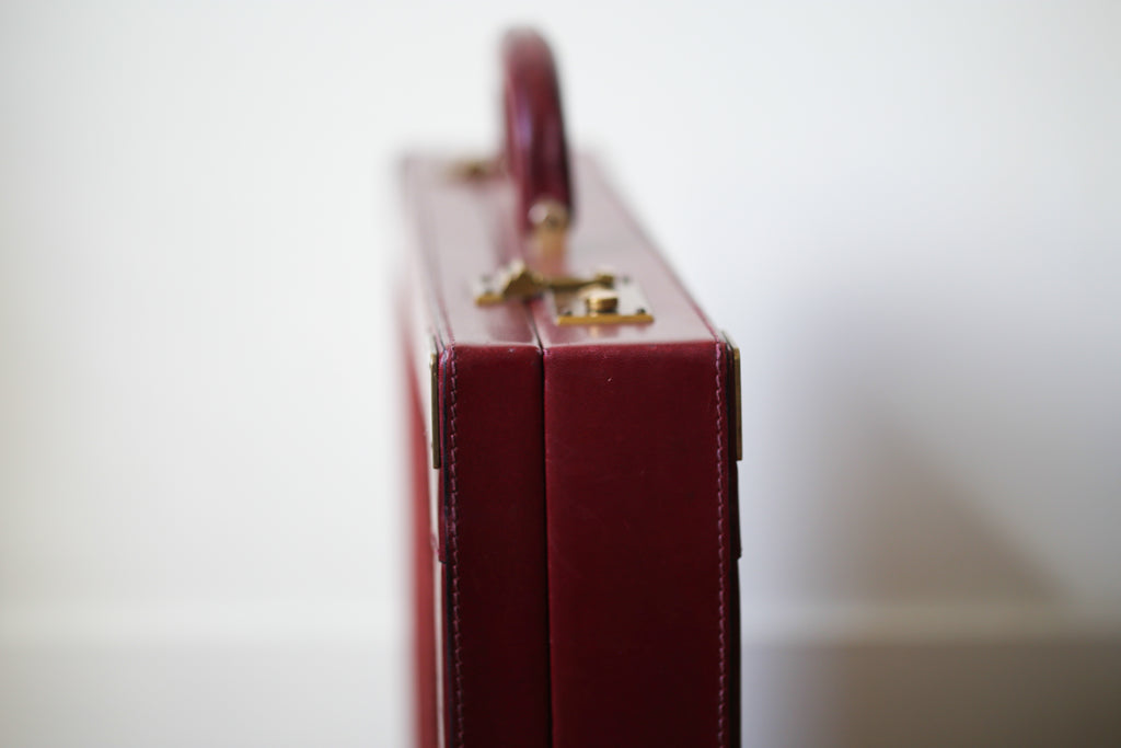 Cartable Balenciaga vintage en cuir et daim bordeaux