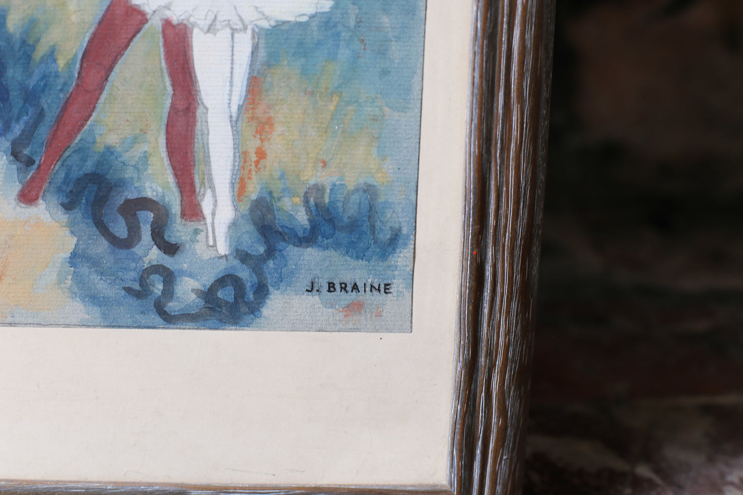 Watercolor "The Russian Ballet" signed Jacques Blaine