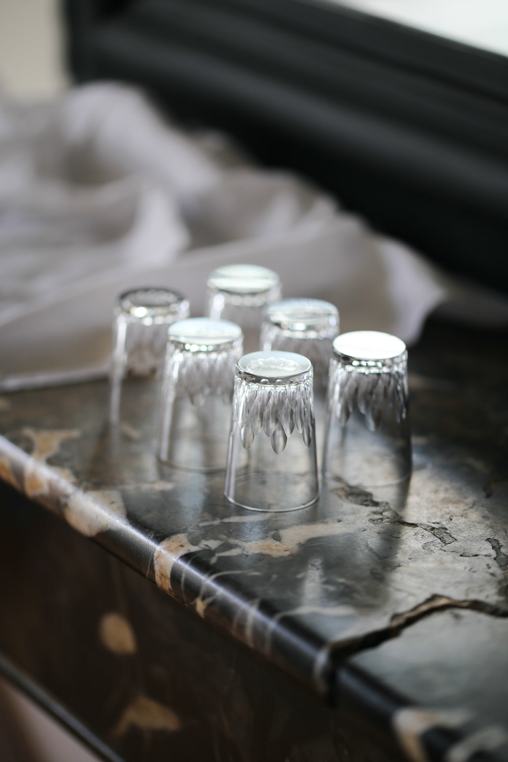 6 verres à liqueur en cristal Baccarat modèle Richelieu