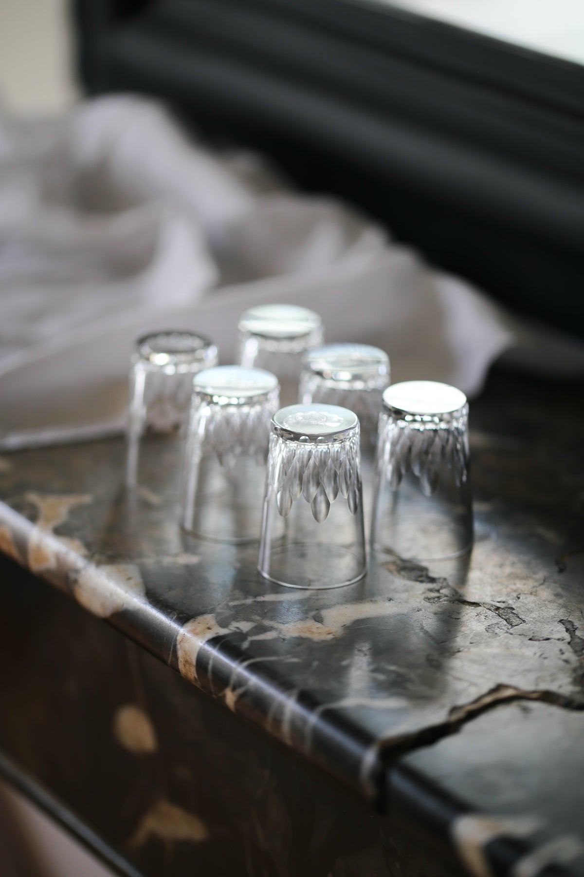 6 verres à liqueur en cristal Baccarat modèle Richelieu