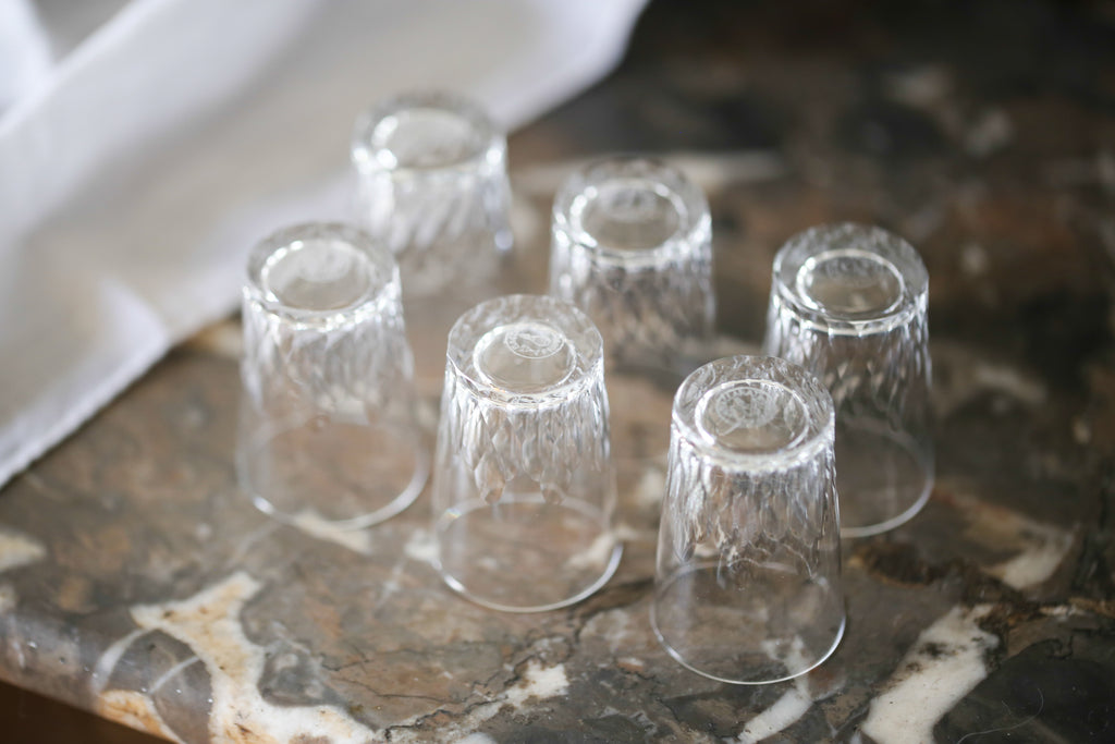 6 verres à liqueur en cristal Baccarat modèle Richelieu