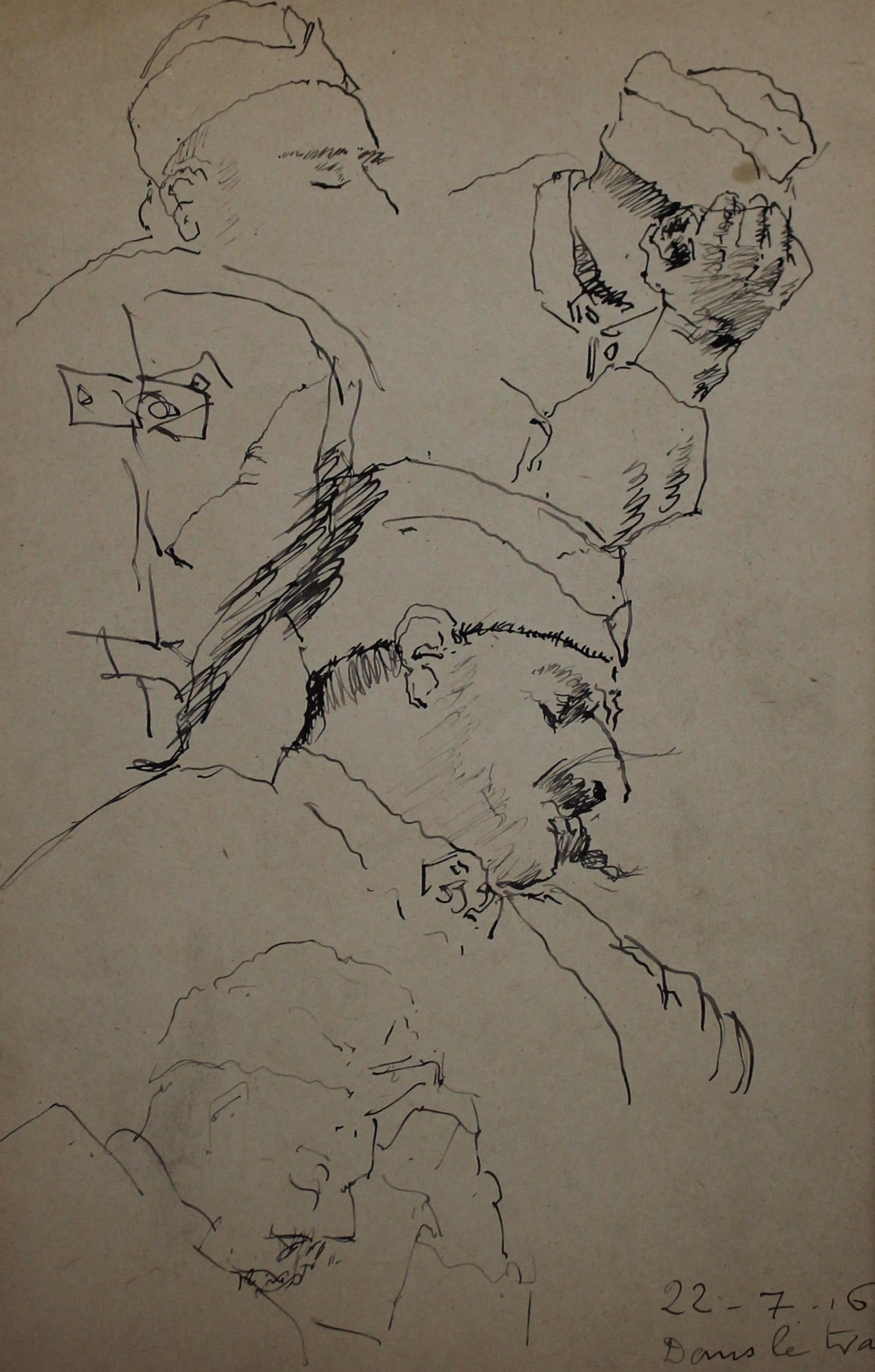 Georges Pradelle (1865-1934/35) "Les poilus" 1916