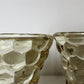 Pierre d'Avesn (1901 - 1990) pair of art deco "honeycomb" vases