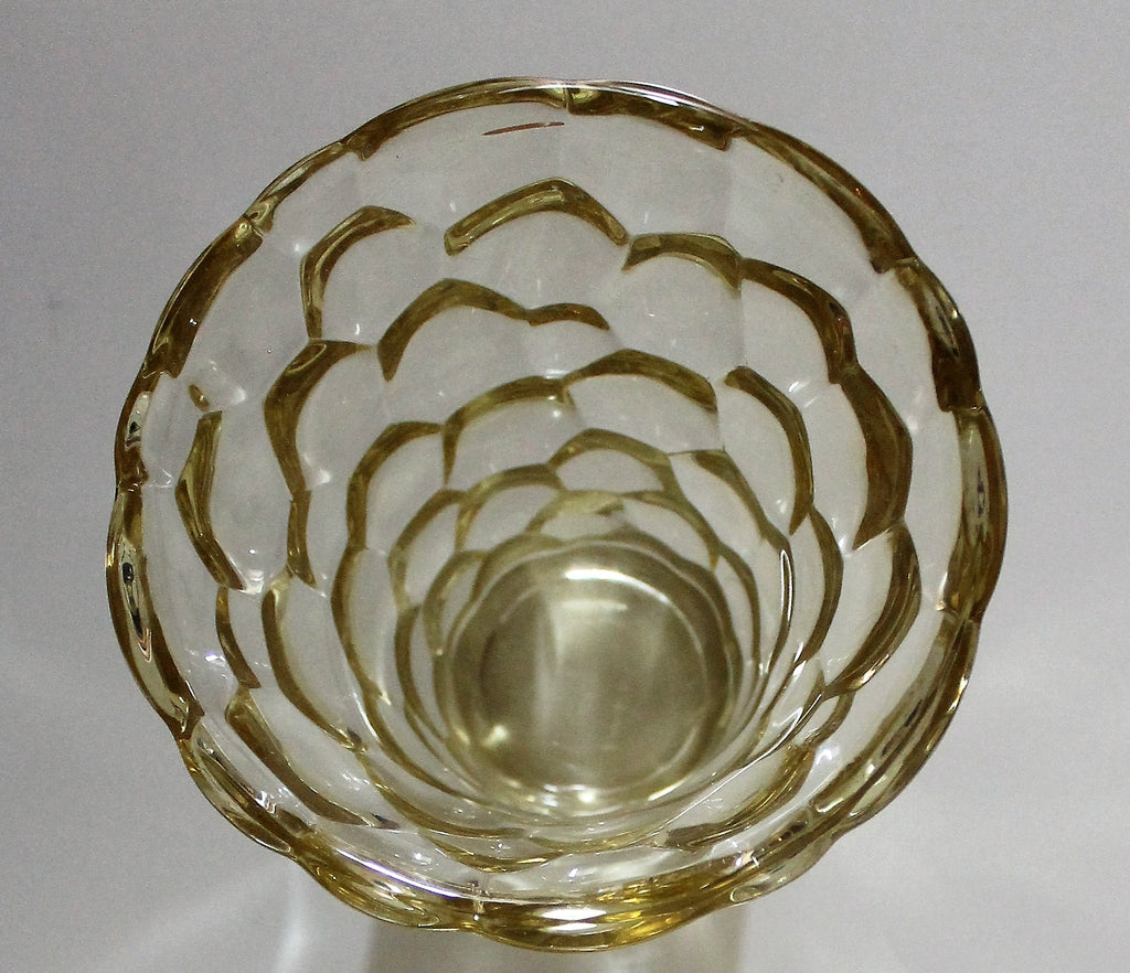 Pierre d'Avesn (1901 - 1990) pair of art deco "honeycomb" vases