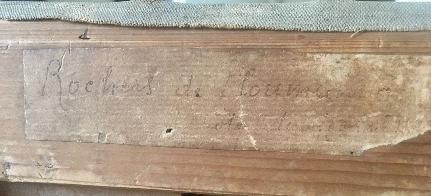 Tableau "Rochers de Ploumanac'h" début XXe siècle signé L. Bietrix