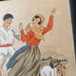 E. Maudy (1866 - 1944) Lithographie du pays basque représentant un couple en costumes traditionnels dansants